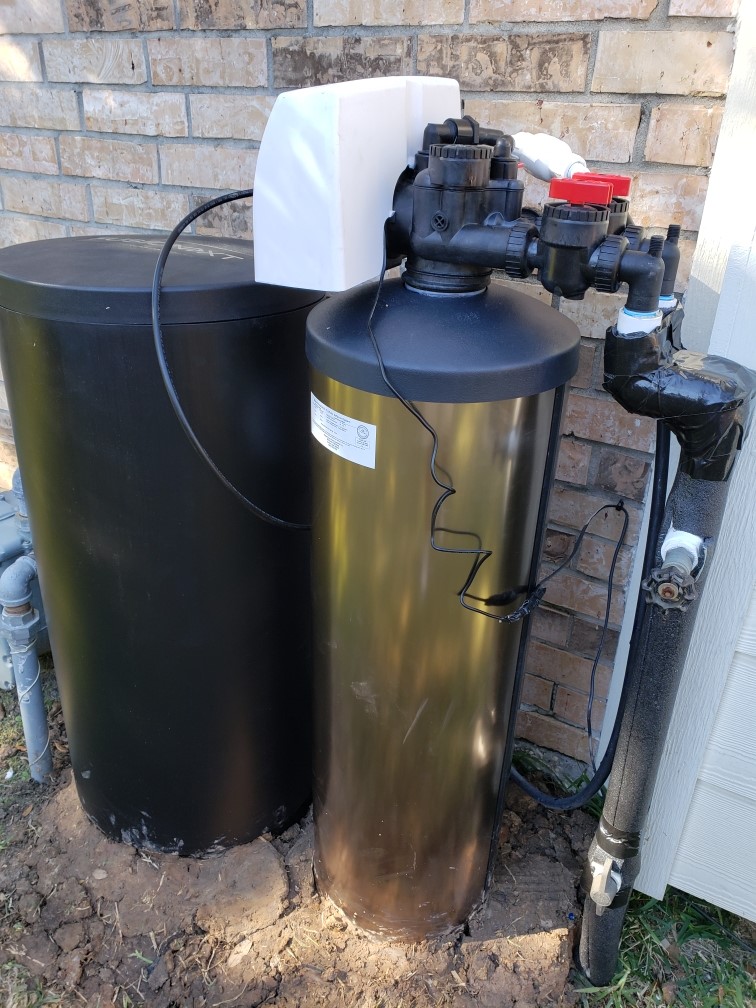 Katy water softener installed